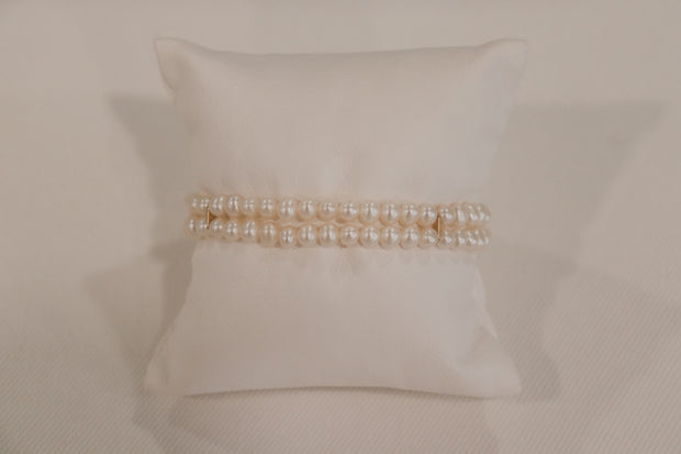 Double Strand Freshwater Pearl Bracelet