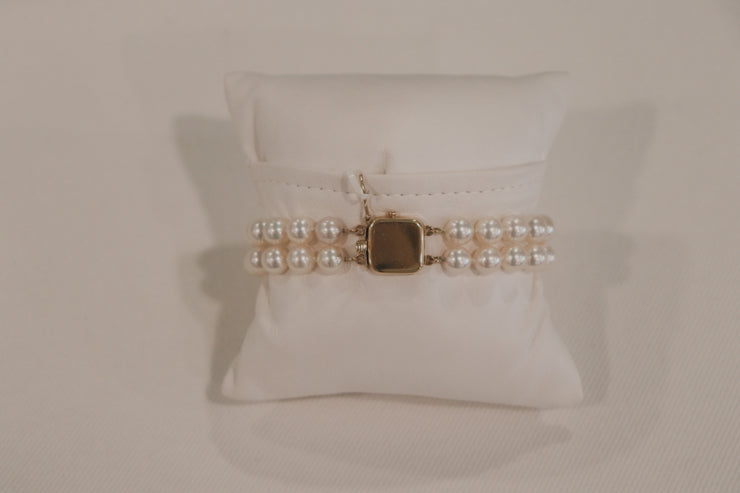 14Karat 6.5-7mm Double Stranded Pearl Bracelet