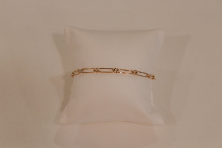 14Karat Yellow Gold Paper Clip Bracelet