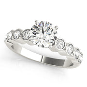 ENGAGEMENT RINGS SINGLE ROW BEZEL SET