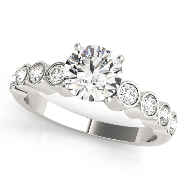 ENGAGEMENT RINGS SINGLE ROW BEZEL SET