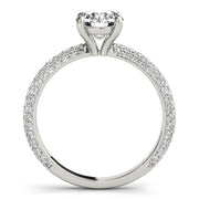 PAVE ENGAGEMENT RING WITH RD HEAD