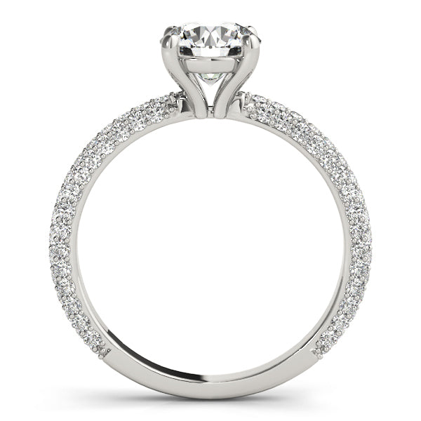 PAVE ENGAGEMENT RING WITH RD HEAD