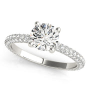 PAVE ENGAGEMENT RING WITH RD HEAD