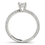 PAVE ENGAGEMENT RING W/ OV CENTER