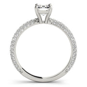 PAVE ENGAGEMENT RING W/ EC CENTER