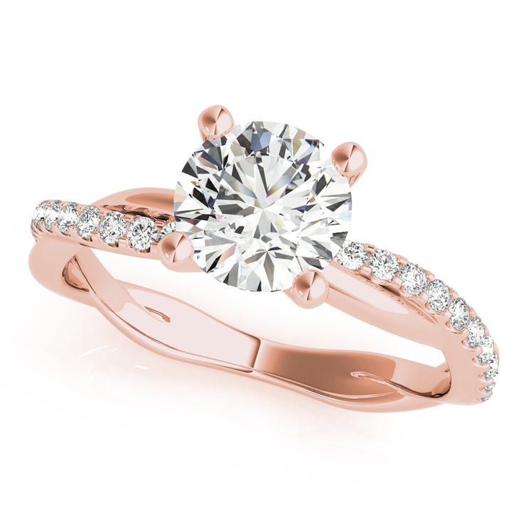 TWISTED DIA SHANK ENGAGEMENT RING