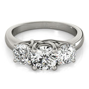 ENGAGEMENT RINGS 3 STONE ROUND