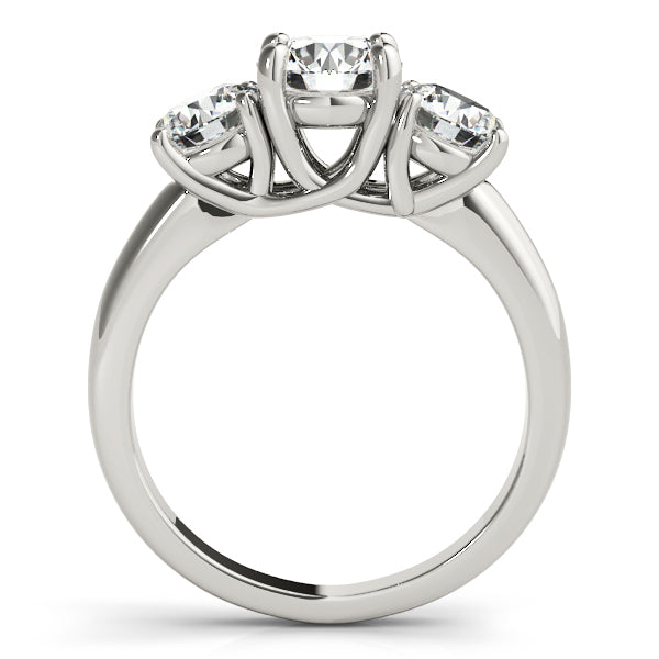 ENGAGEMENT RINGS 3 STONE ROUND