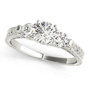 ENGAGEMENT RINGS 3 STONE ROUND