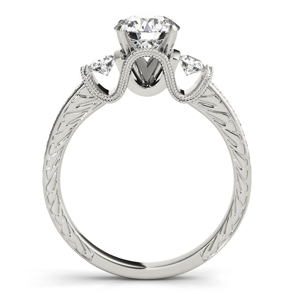 ENGAGEMENT RINGS 3 STONE ROUND