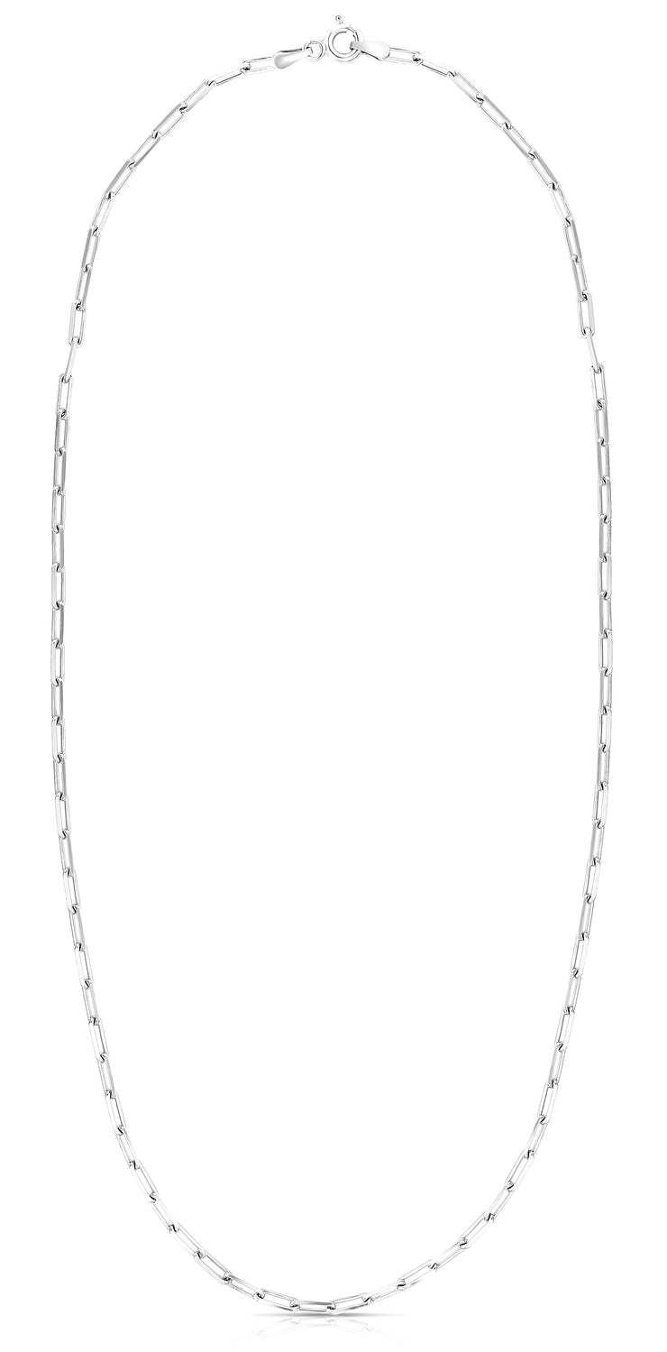 Silver 2.5mm Paperclip Chain