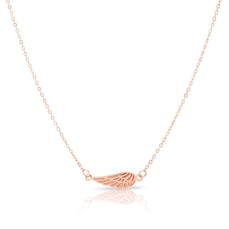 14K Gold Angel Wing Necklace