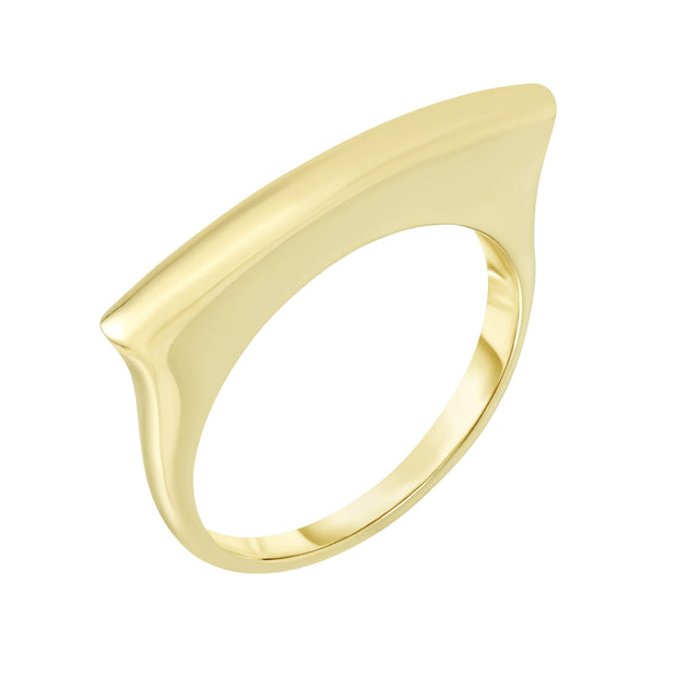 14K Gold Polished Bar Ring