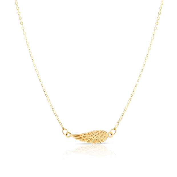 14K Gold Angel Wing Necklace