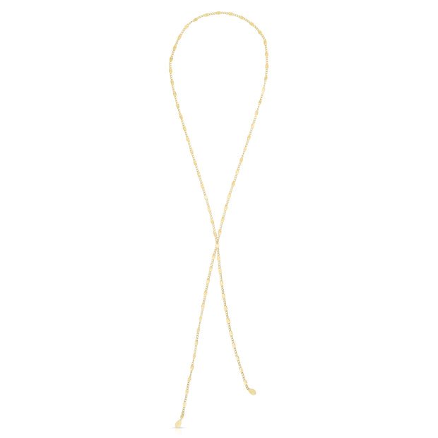 14K Gold Chain Scarf Necklace