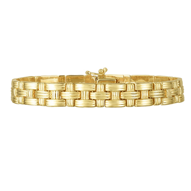 14K Gold Basketweave Bracelet