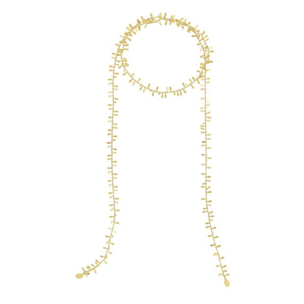 14K Gold Flora Scarf Necklace
