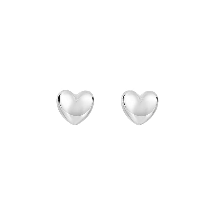 14K Gold Small Polished Heart Post Earring